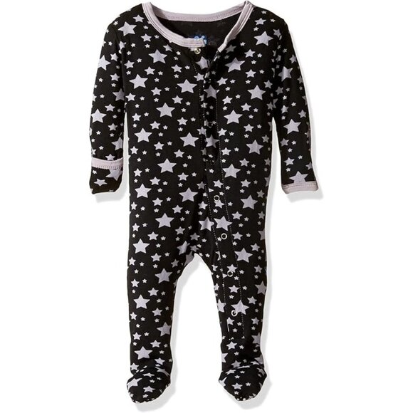 KicKee Pants Star Print Footie‎ Pajamas 12–18 Months Bamboo Blend - Picture 1 of 5